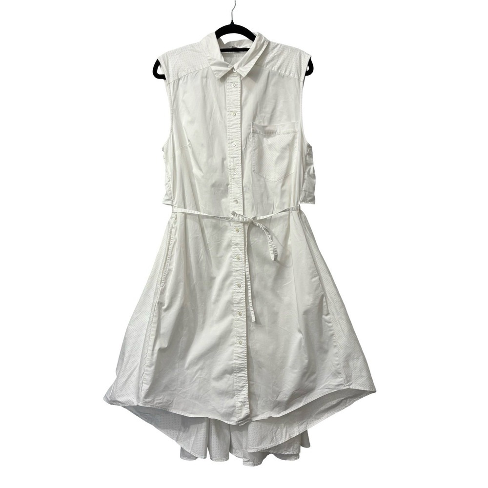 ALLSAINTS Jenia White Shirt Dress Hi Low Size 6